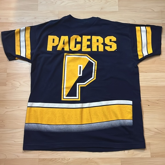 Indiana Pacers All Over Print Vintage T-Shirt Men’s XL - Picture 3 of 6